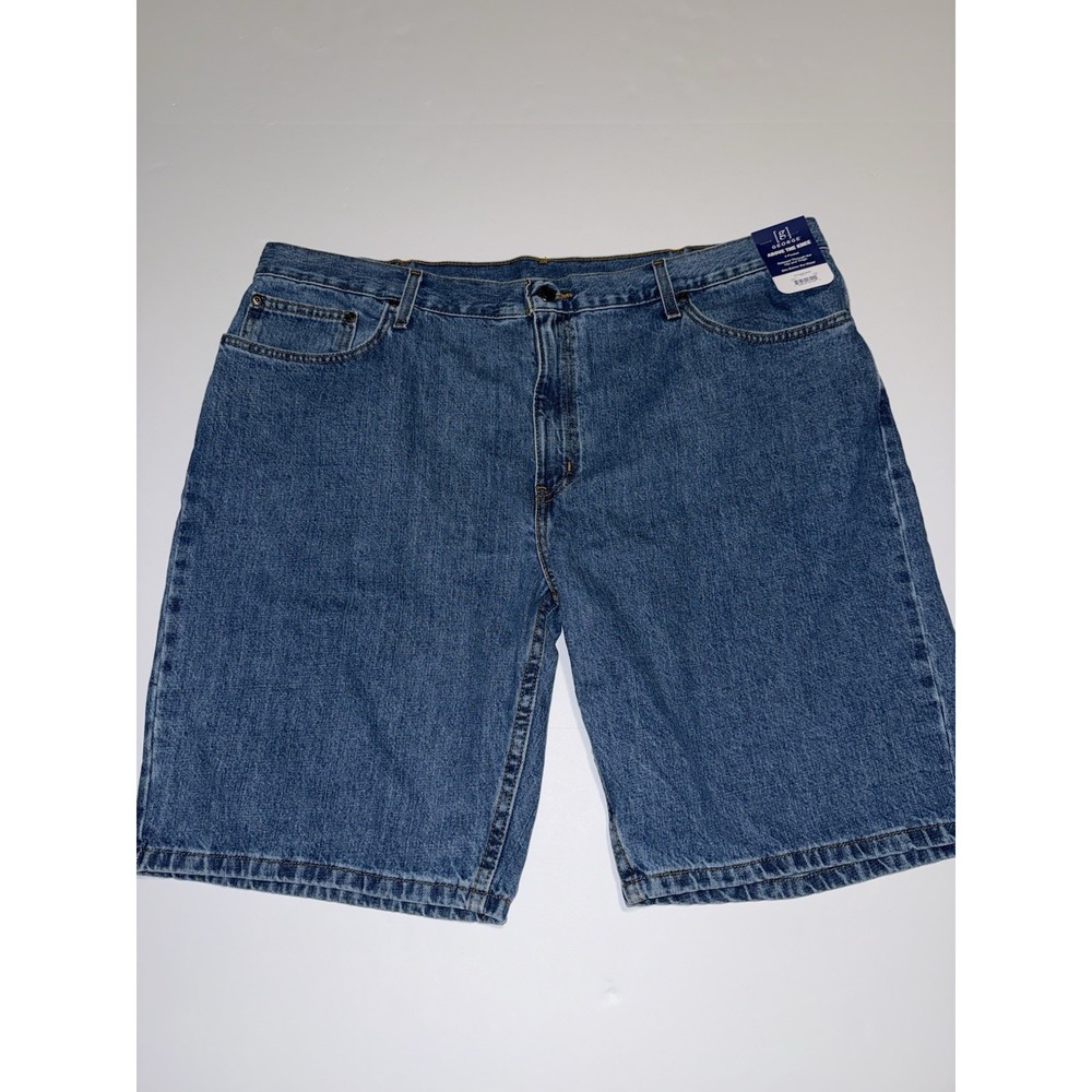 George Men 42 Denim Shorts Medium Wash Relaxed Fit Cotton Jorts Casual Work NWT